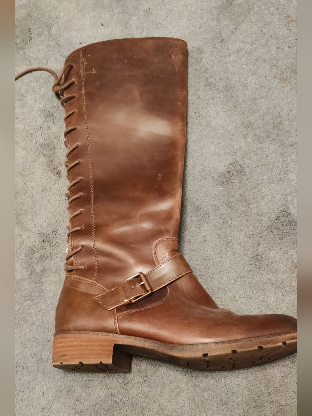Sofft Sharnell Boots Brown Women's Size 9 Lace Up Back Leather Tall - Picture 10 of 14